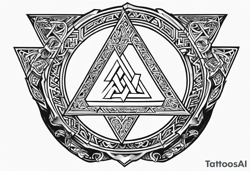 Valhalla shield sword valknut
shield sword tattoo idea