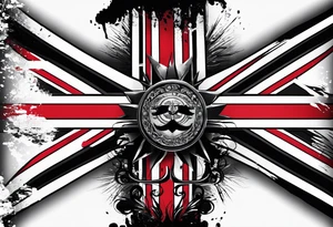 English flag skinner name tattoo idea