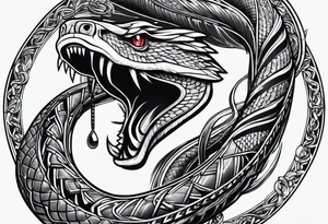 Snake axe tattoo idea