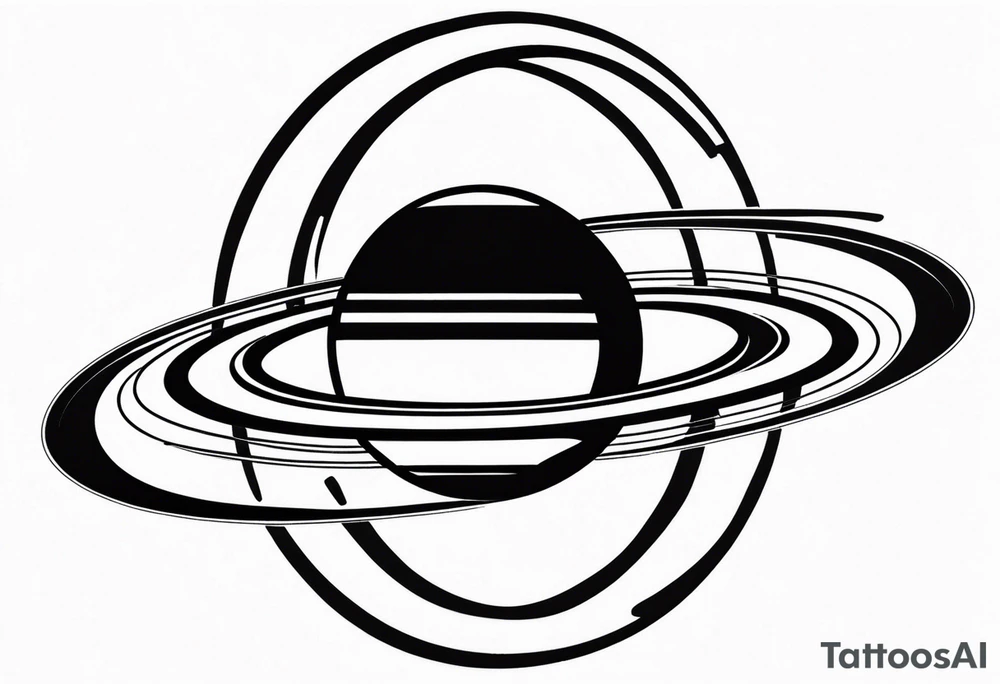 Saturn with the rings made of infinity symbols tattoo idea
