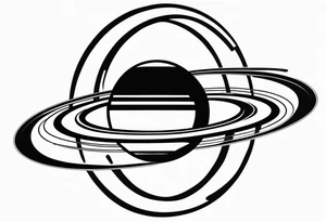 Saturn with the rings made of infinity symbols tattoo idea