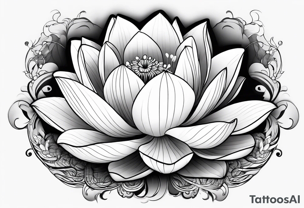 Lotus flower tattoo idea
