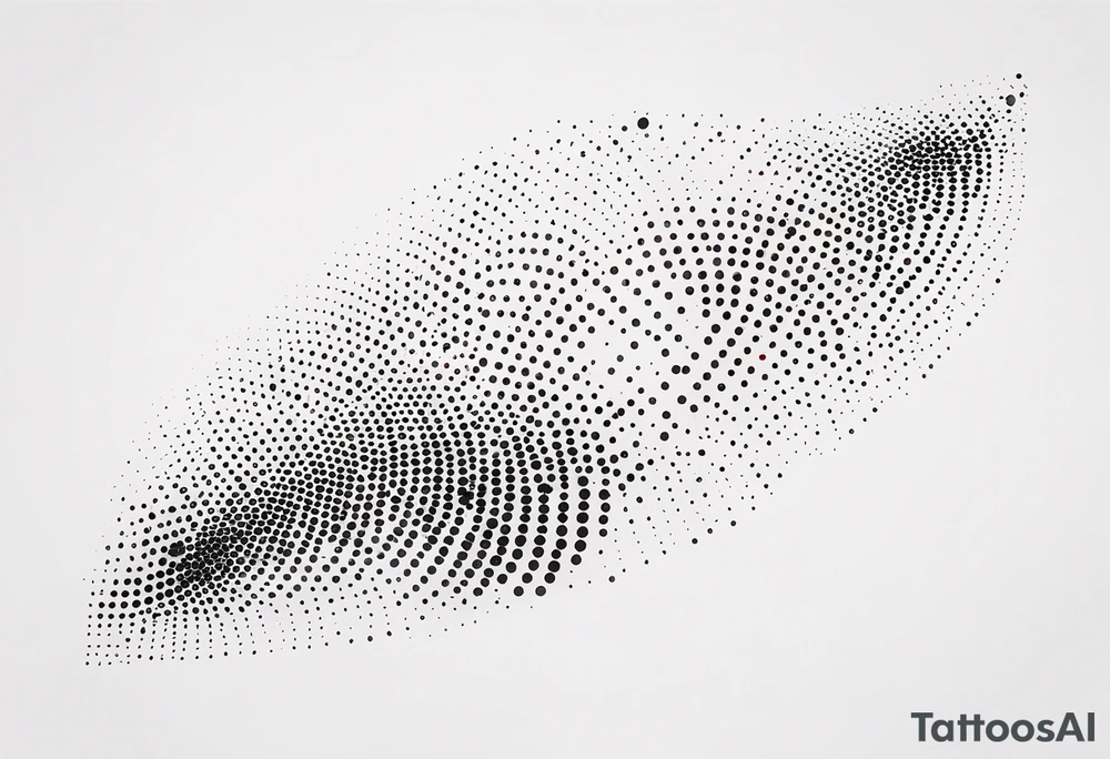 simple shape made from black dots and circles to go on upper arm/shoulder tattoo idea