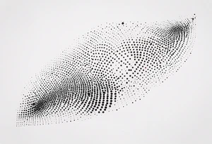 simple shape made from black dots and circles to go on upper arm/shoulder tattoo idea