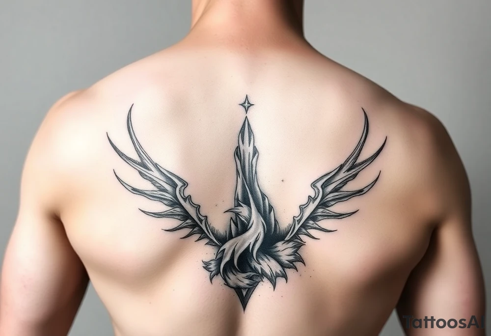 Rising from being extinguished tattoo idea