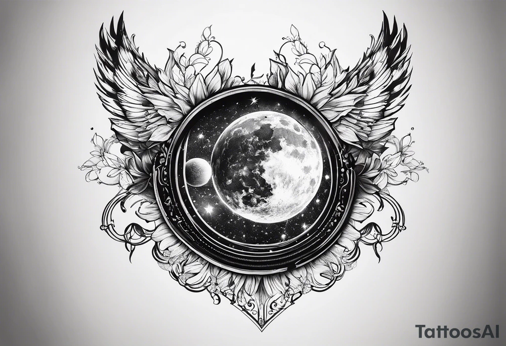 a small symbol to represent me and my cousins, involving a metaphorical universe tattoo idea