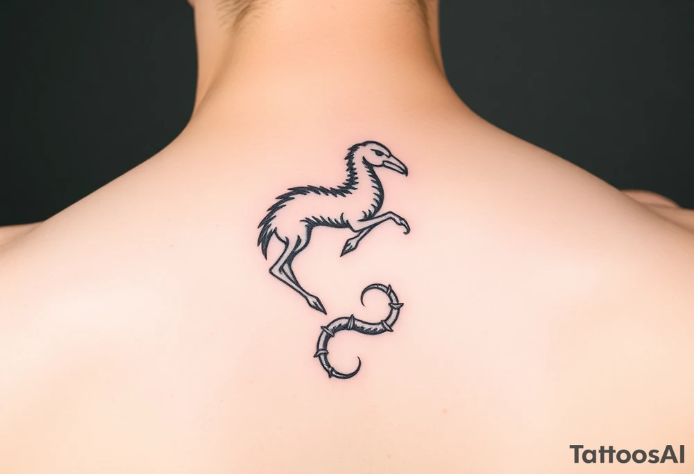 Small firn moving clockwise tattoo idea