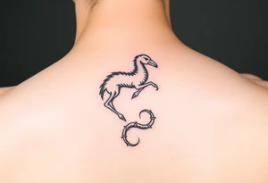 Small firn moving clockwise tattoo idea