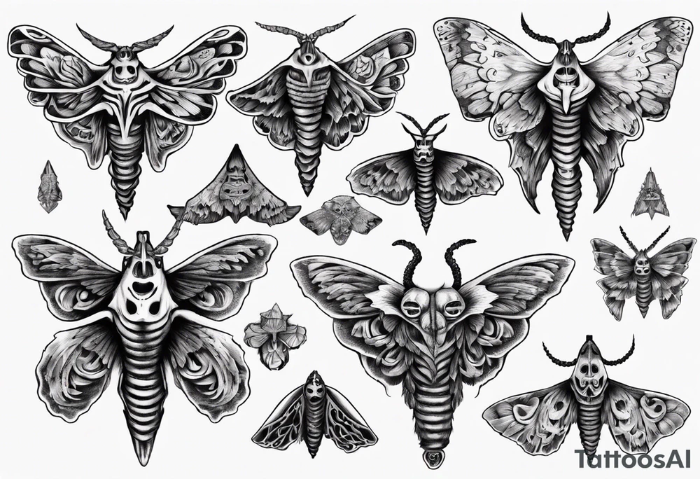 Death moth tattoo idea