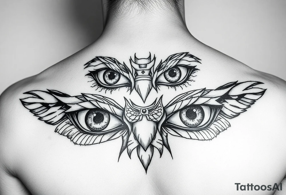 A bunch of eyes big and small on my chest tattoo idea