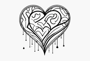 Brain, heart, love, abstract, symbolism tattoo idea