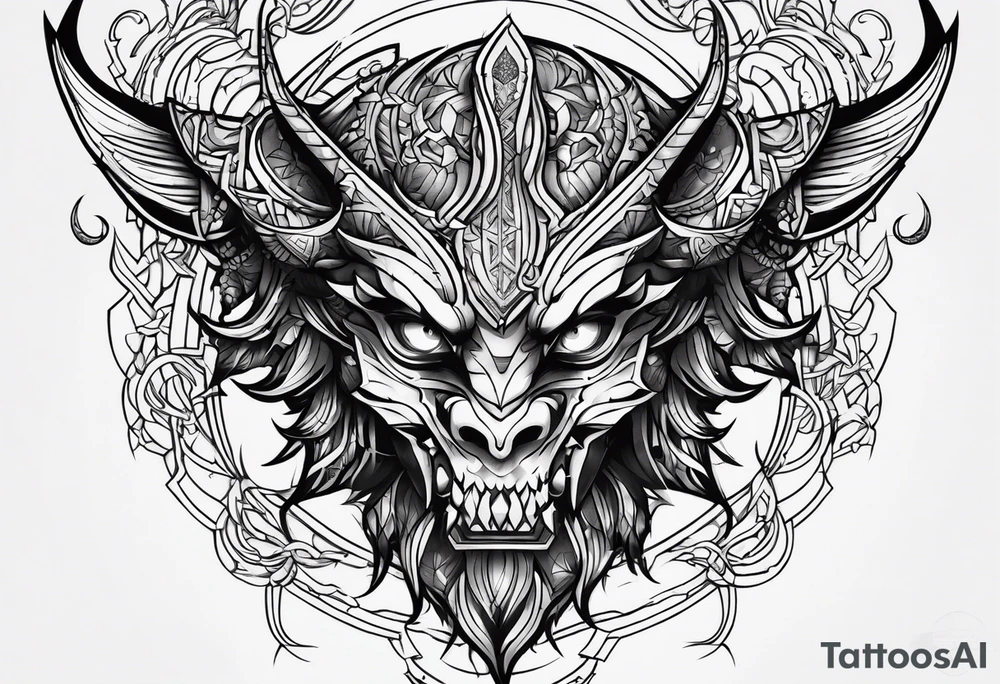 Demon tattoo idea