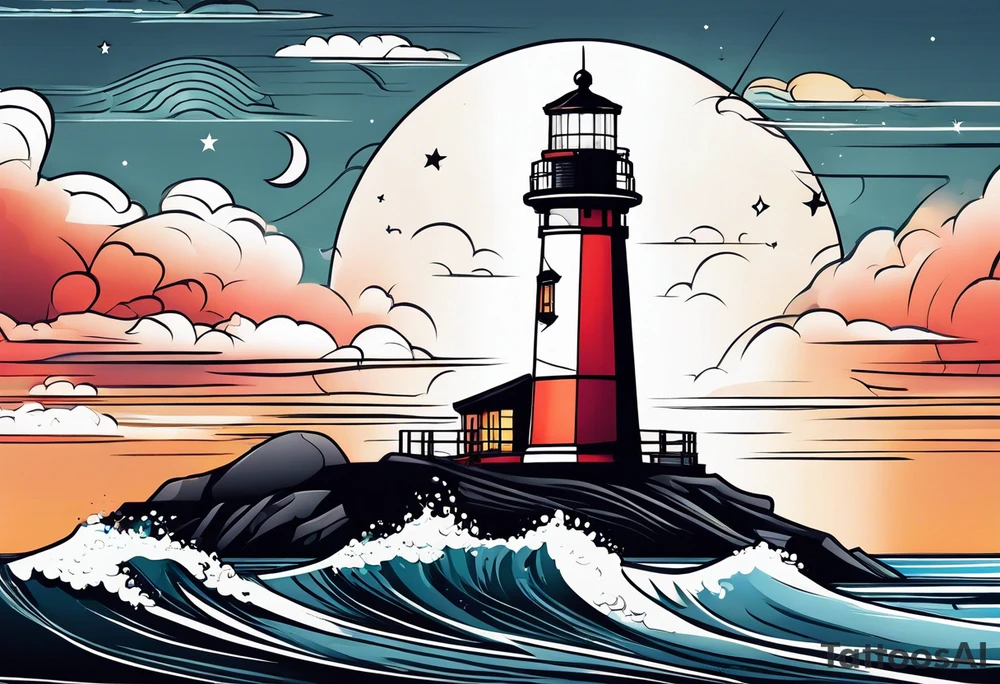 lighthouse,  minimalist tattoo idea