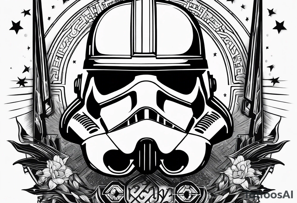 Star wars design incluyendo the words 'May the 4th' tattoo idea