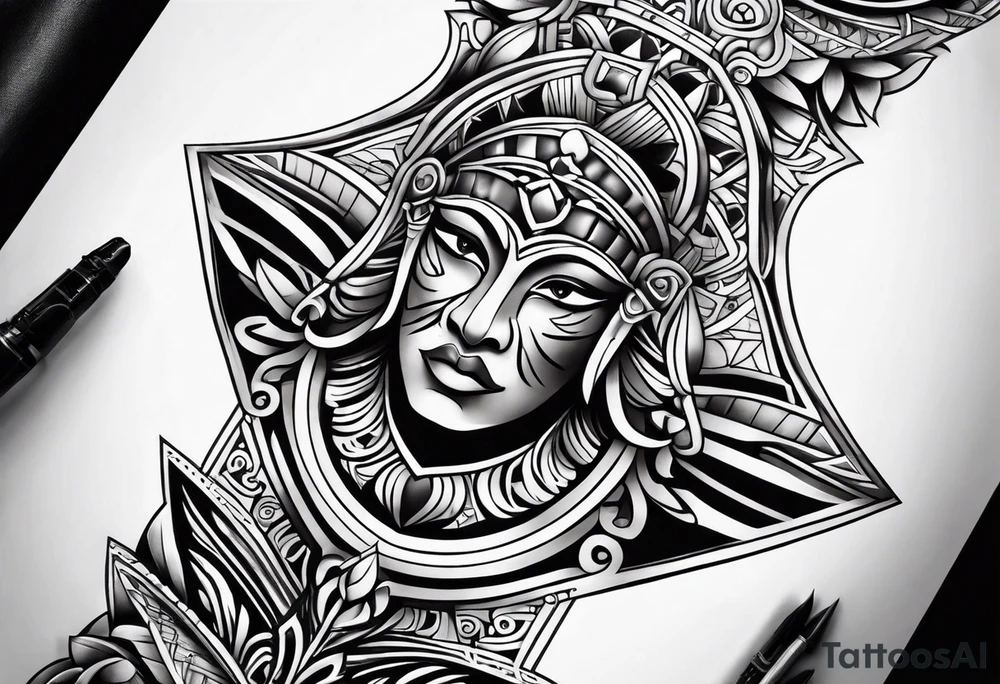 Polynesian shoulder tattoo idea