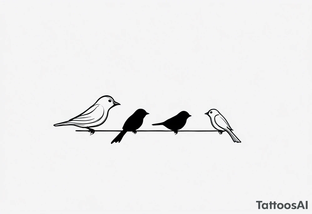 Four little birds... two of them are flying tattoo idea Four little birds... two of them are flying tattoo idea