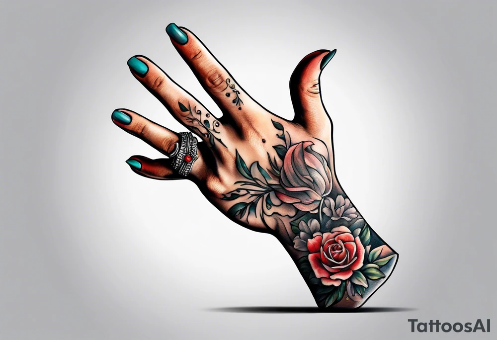 middle finger fuck you tattoo idea