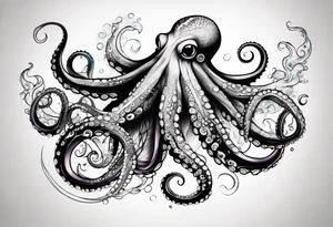 Under water, octopus tattoo idea