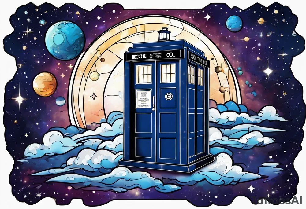 tardis in space tattoo idea