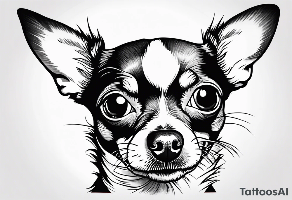 Funny chihuahua tattoo idea