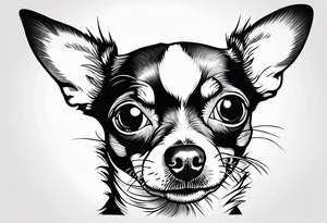 Funny chihuahua tattoo idea