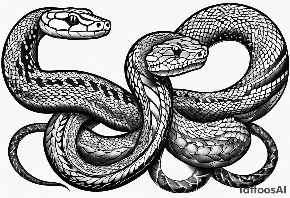 Neo traditional snake tattoo idea