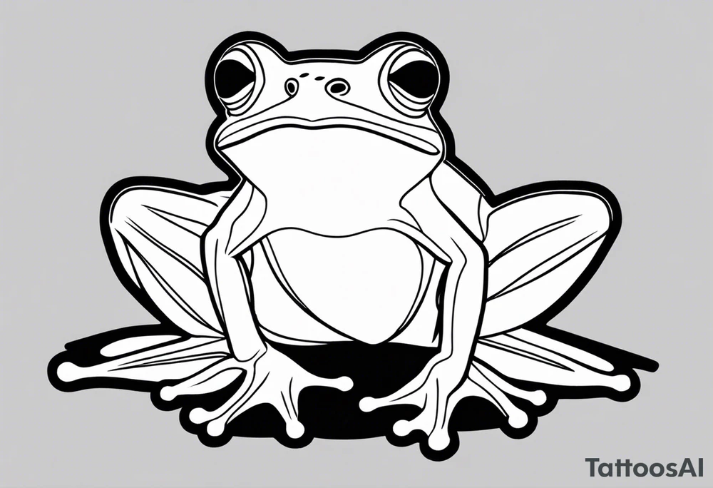 a psychedelic frog tattoo idea