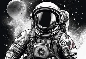Astronaut mit skateboard tattoo idea