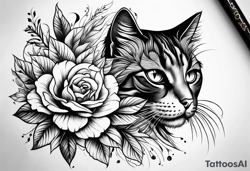 cat tattoo idea