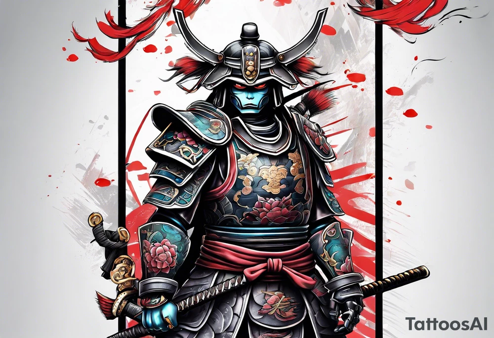 Robot samurai tattoo idea