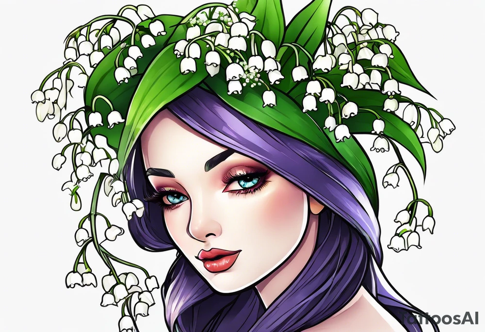 Lily of the valley as ghost tattoo idea
