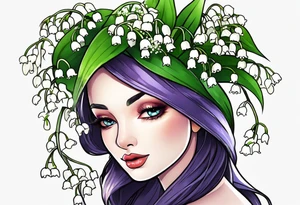Lily of the valley as ghost tattoo idea