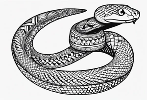 cute snake tattoo idea