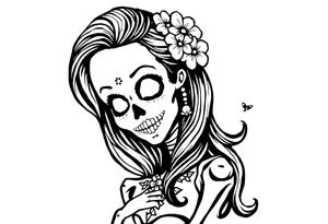 Pretty dead woman tattoo idea