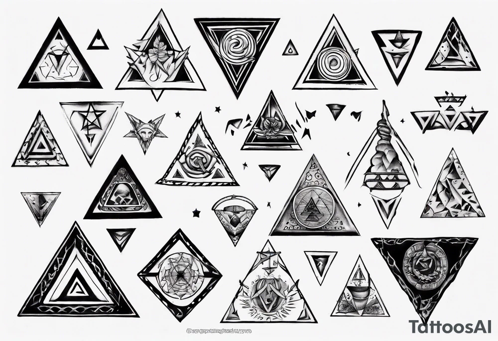 trianges tattoo idea