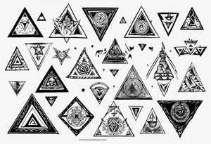 trianges tattoo idea
