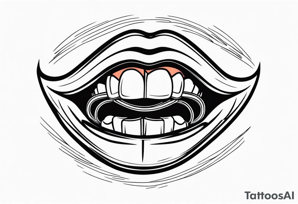mouth singing tattoo idea