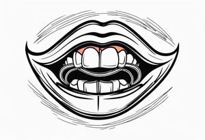mouth singing tattoo idea