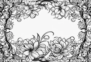 Floral minimalistic vine whip tattoo idea