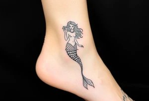 Injured mermaid tattoo idea