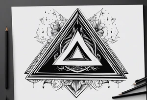 A triangle with nothing inside of it tattoo idea