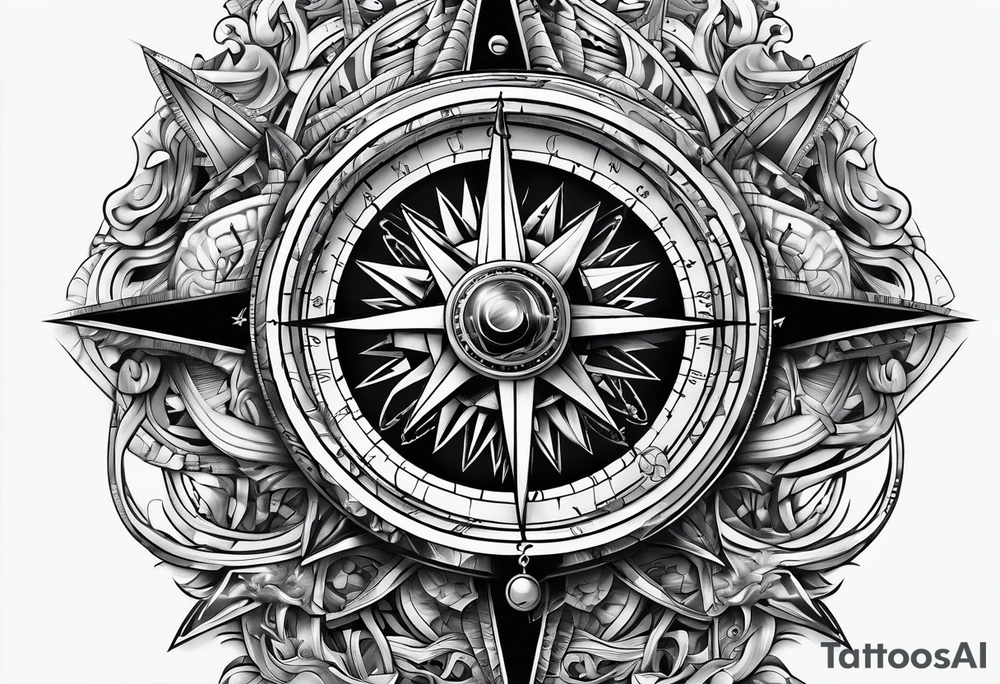 Broken Compass guide me tattoo idea