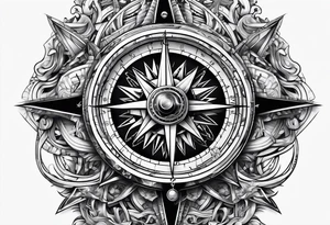 Broken Compass guide me tattoo idea