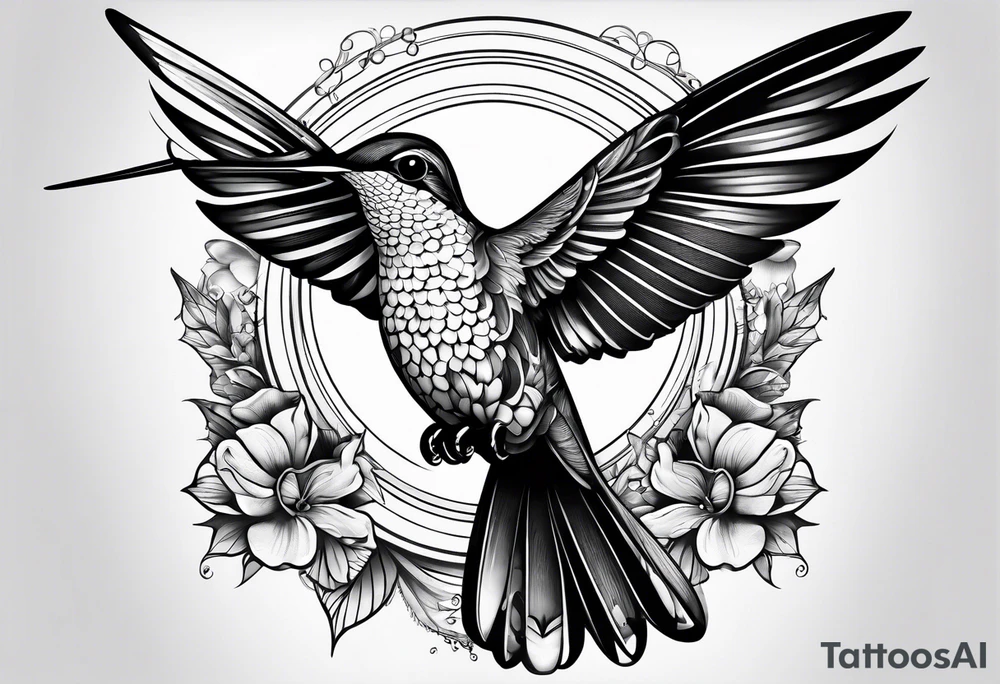 hummingbird tattoo idea
