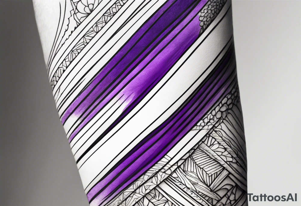 lines around wrist, abstract, black and purple, covered from wrist to forearm, fully covered, no borders, blackwork, no people tattoo idea