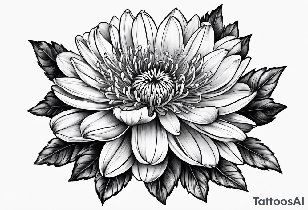 Aster flower tattoo idea