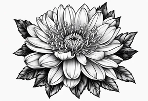 Aster flower tattoo idea