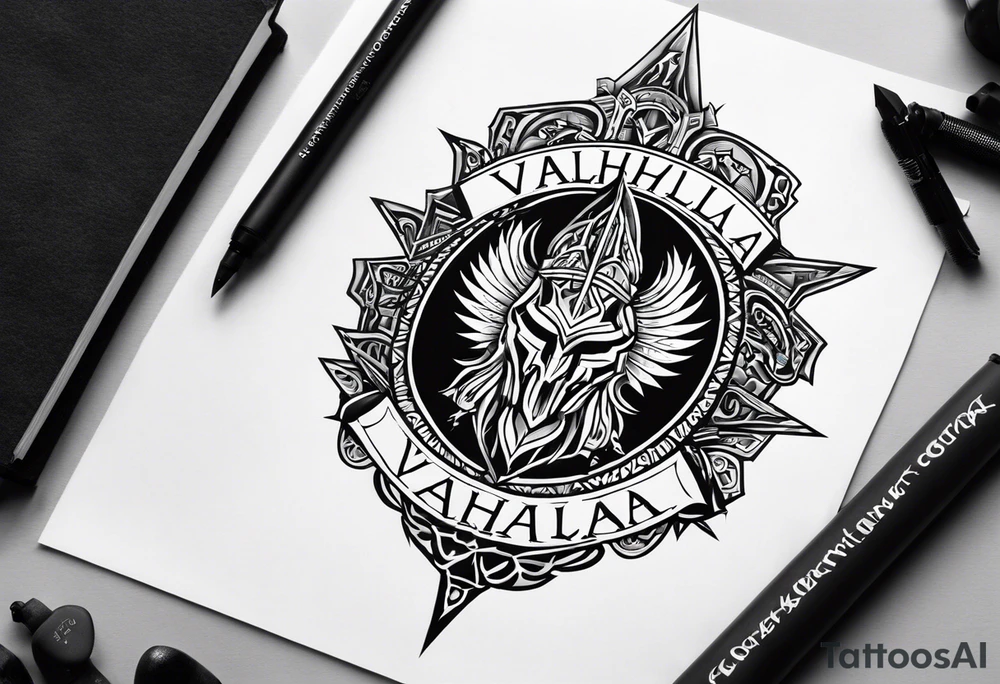 Valhalla cour warrior tattoo idea