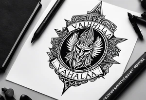 Valhalla cour warrior tattoo idea
