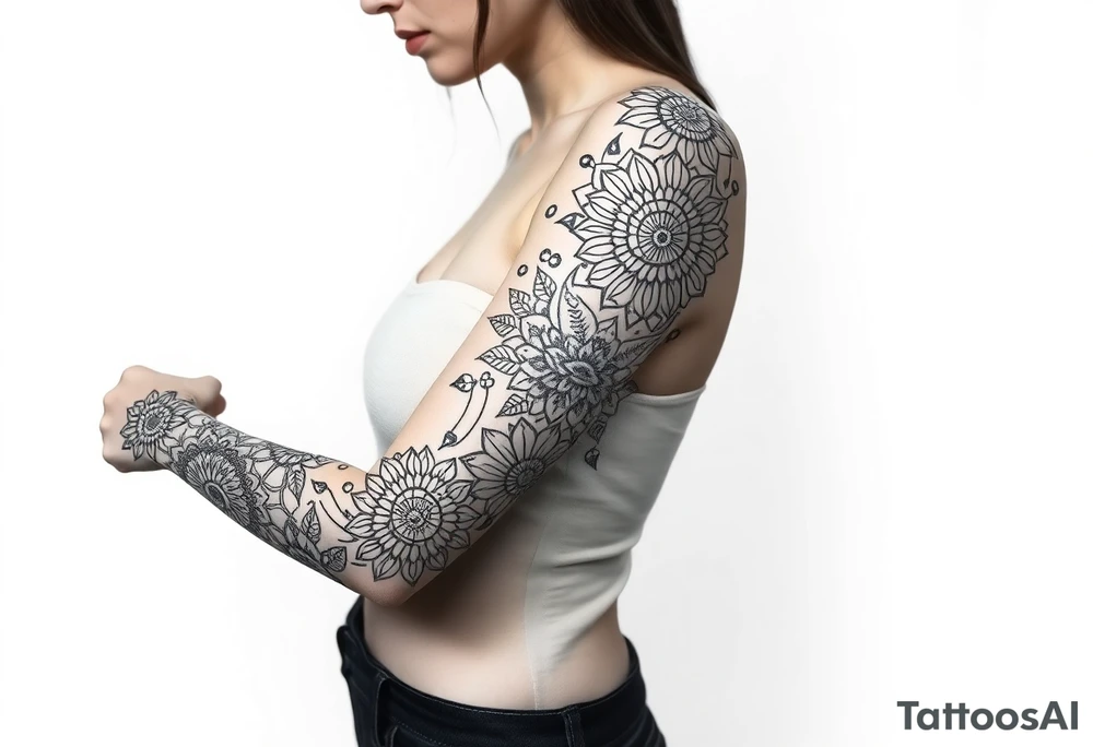 bold line shamanstyle tattoo idea